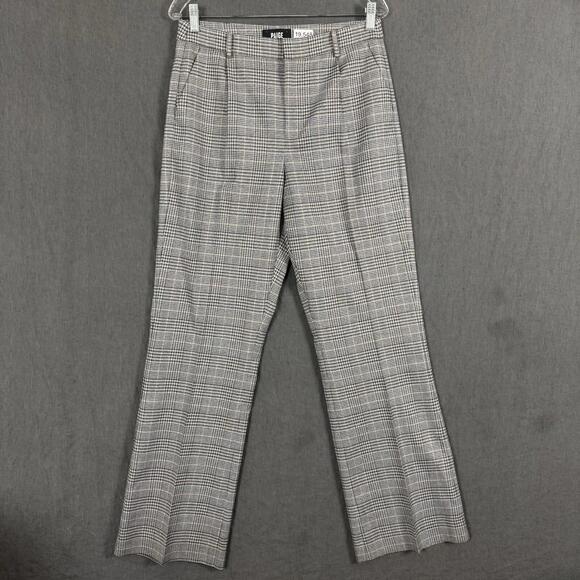 Paige Women's Size 6 Gray Multi Color Plaid High Waisted Flare Aracelli Pants - Picture 1 of 13